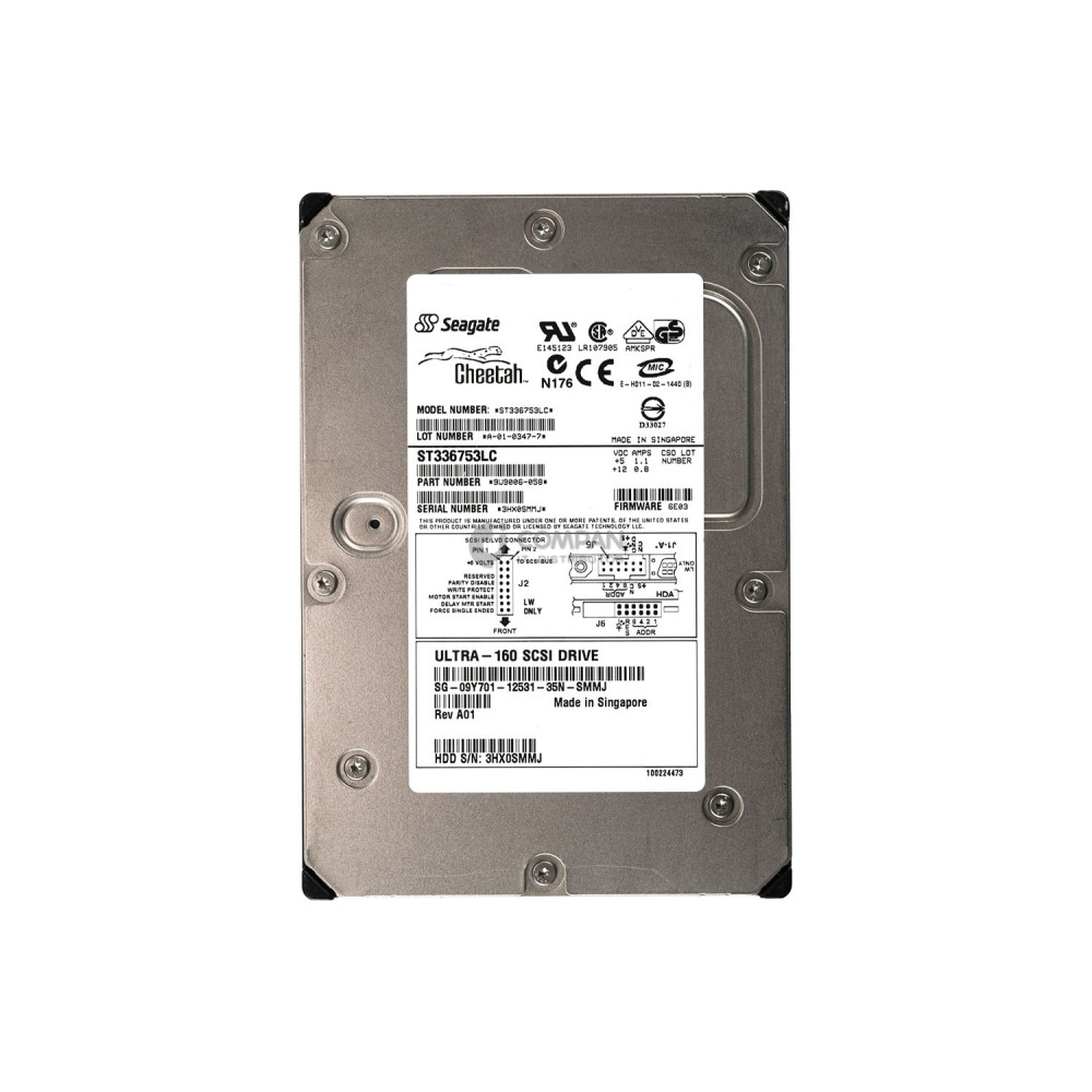 9Y701 DELL 36GB 15K 3.5 U160 SCSI 80PIN